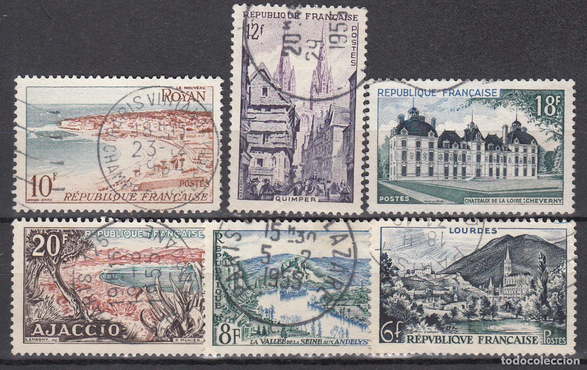 Selos: Francia - Correo 1954 Yvert 976/81 usado