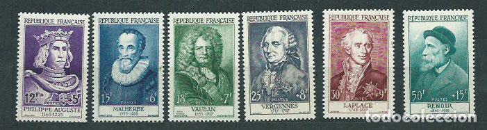 Selos: Francia - Correo 1955 Yvert 1027/32 ** Mnh Personajes del siglo XII y XX