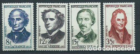 Sellos: Francia - Correo 1958 Yvert 1146/9 * Mh Personajes