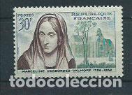 Sellos: Francia - Correo 1959 Yvert 1214 usado Marceline Desbordes
