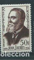 Sellos: Francia - Correo 1959 Yvert 1217 usado Jean Jaur&eacute;s
