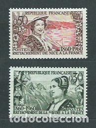 Sellos: Francia - Correo 1960 Yvert 1246/7 * Mh