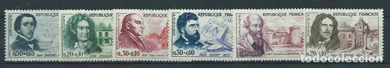 Sellos: Francia - Correo 1960 Yvert 1257/62 ** Mnh Personajes