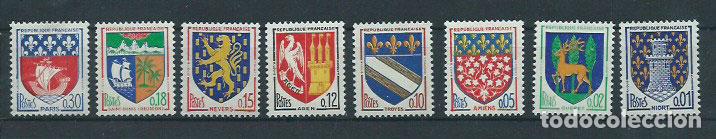 Sellos: Francia - Correo 1962 Yvert 1351A/4B ** Mnh Escudos