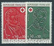 Briefmarken: Francia - Correo 1972 Yvert 1735/6 ** Mnh Cruz roja