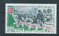 Briefmarken: Francia - Correo 1974 Yvert 1799 ** Mnh Desembarco de Normandia