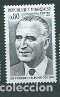 Briefmarken: Francia - Correo 1975 Yvert 1839 ** Mnh Pompidou