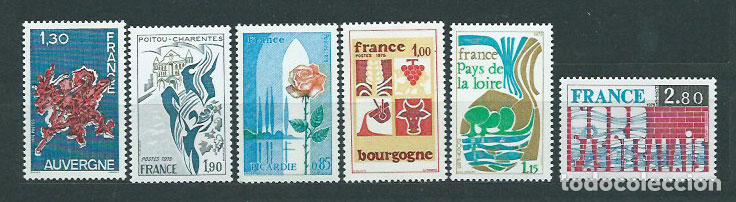 Briefmarken: Francia - Correo 1975 Yvert 1847/52 ** Mnh Regiones