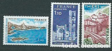 Timbres: Francia - Correo 1976 Yvert 1902/4 ** Mnh Turismo