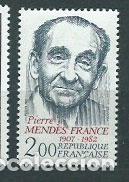 Sellos: Francia - Correo 1983 Yvert 2298 usado Pierre Mend&egrave;s