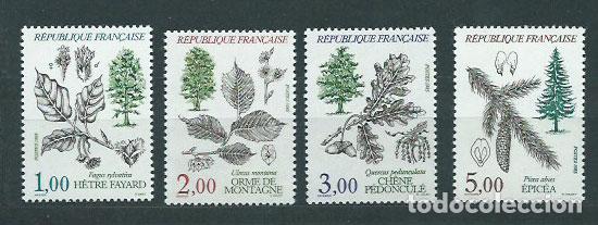 Sellos: Francia - Correo 1985 Yvert 2384/7 ** Mnh Flora