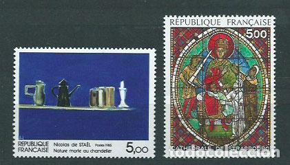 Sellos: Francia - Correo 1985 Yvert 2363/4 ** Mnh Arte