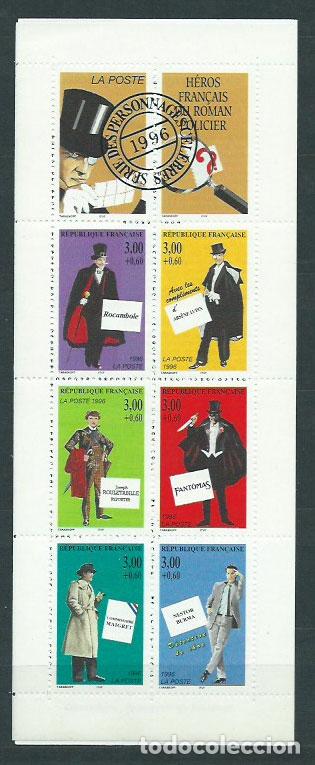 Sellos: Francia - Correo 1996 Yvert 3031 Carnet ** Mnh Personajes poliiacos