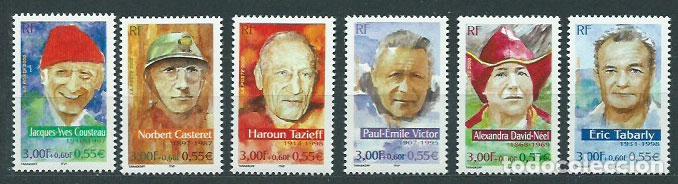 Sellos: Francia - Correo 2000 Yvert 3342/7 ** Mnh Personajes aventureros