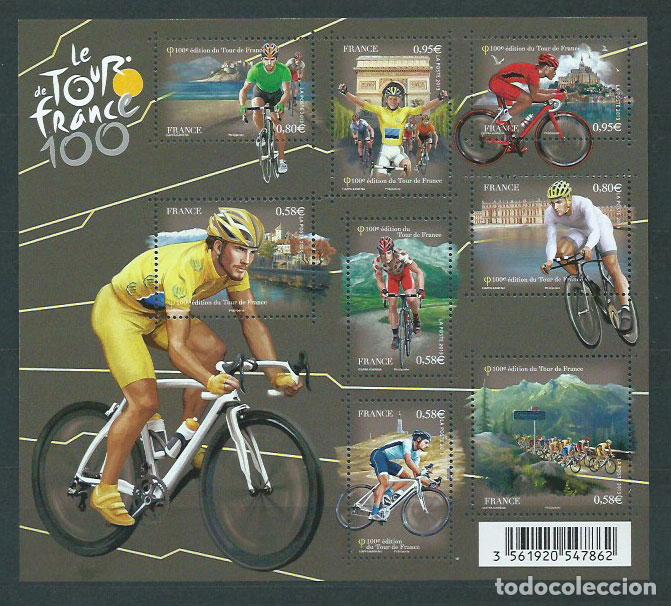 Timbres: Francia - Correo 2013 Yvert 4755/62 ** Mnh Deportes ciclismo
