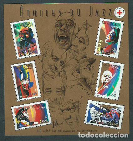 Timbres: Francia - Hojas 2002 Yvert 50 ** Mnh Cantantes de jazz