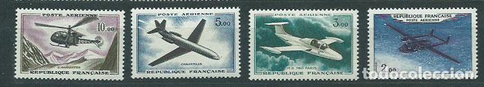 Timbres: Francia - Aereo Yvert 38/41 ** Mnh Aviaci&oacute;n