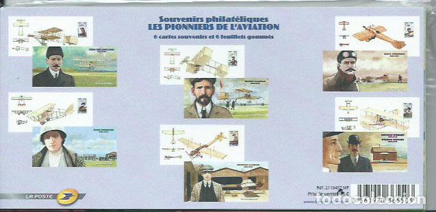 Timbres: Francia - Hojas Recuerdo Yvert 49/54 ** Mnh Pioneros de la aviaci&oacute;n