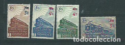 Timbres: Francia - Paquetes Postales Yvert 204/7 * Mh Trenes
