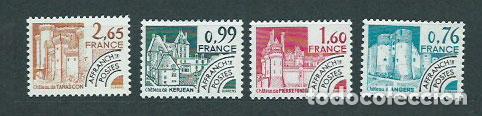 Timbres: Francia - Preobliterados Yvert 166/9 ** Mnh Monumentos hist&oacute;ricos