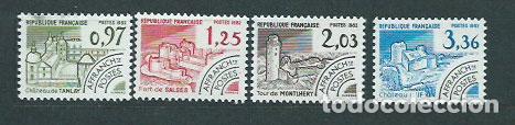 Timbres: Francia - Preobliterados Yvert 174/7 ** Mnh Monumentos hist&oacute;ricos