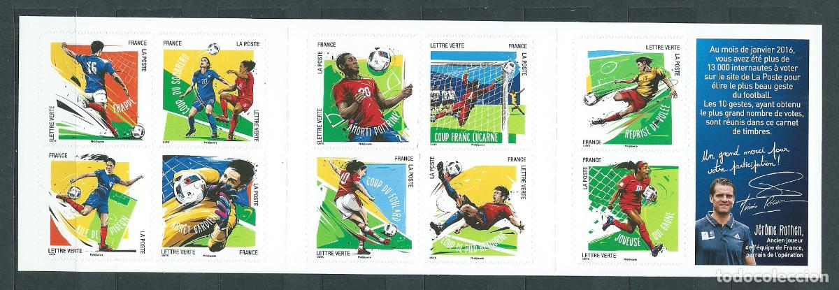 Briefmarken: Francia - Autoadhesivos 2016 Yvert 1278/87 ** Mnh Deportes f&uacute;tbol