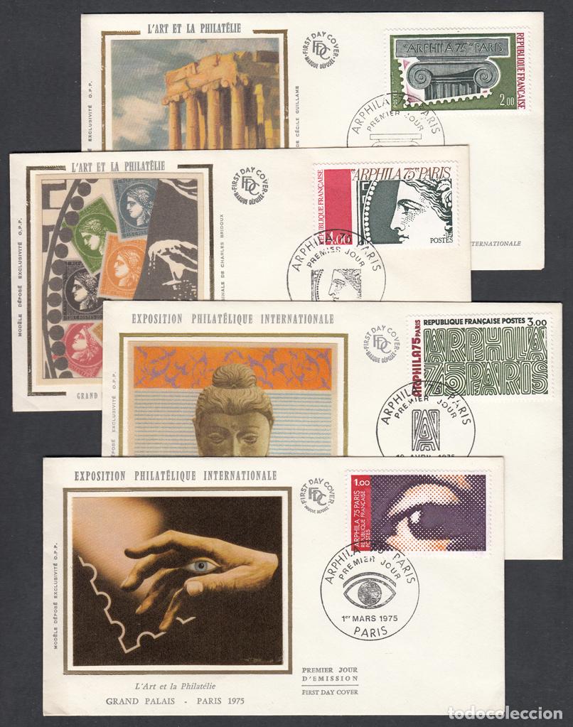 Stamps: Francia Sobres Primer Dia FDC Yvert 1830/33 Seda - Arte de la Filatelia - Paris