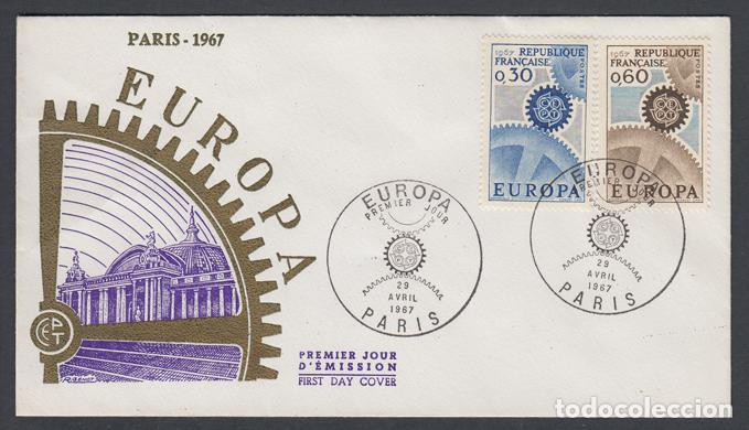Stamps: Francia Sobres Primer Dia FDC Yvert 1521/22 - Tema Europa Paris 1967