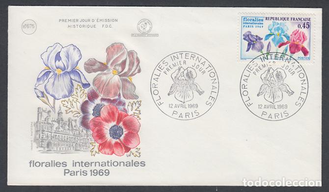 Stamps: Francia Sobres Primer Dia FDC Yvert 1597 - Flores Internacionales Paris 1969
