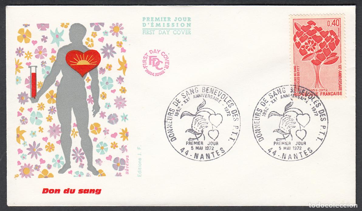 Stamps: Francia Sobres Primer Dia FDC Yvert 1716 - Nantes 1972