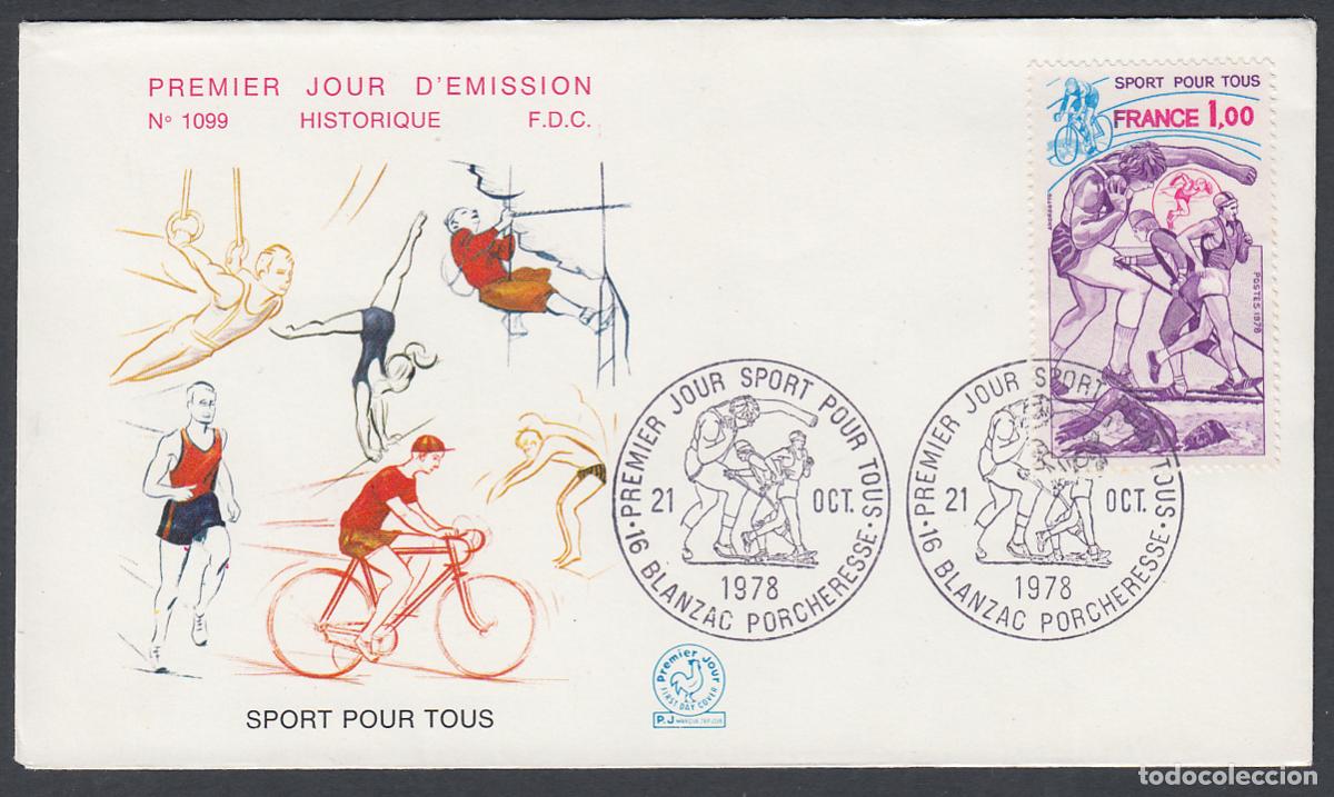 Stamps: Francia Sobres Primer Dia FDC Yvert 2020 - Deportes Blanzac Porcheresse - 1978