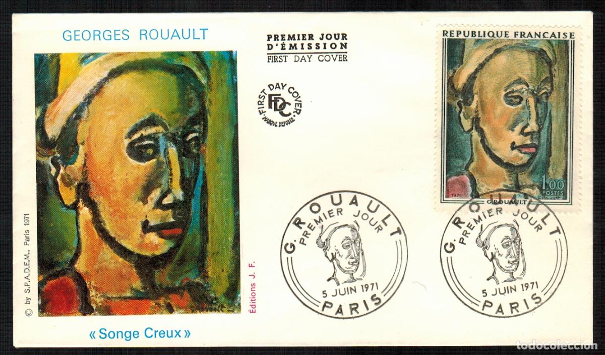 Stamps: Francia Sobres Primer Dia FDC Yvert 1673 - pintura paris 1971