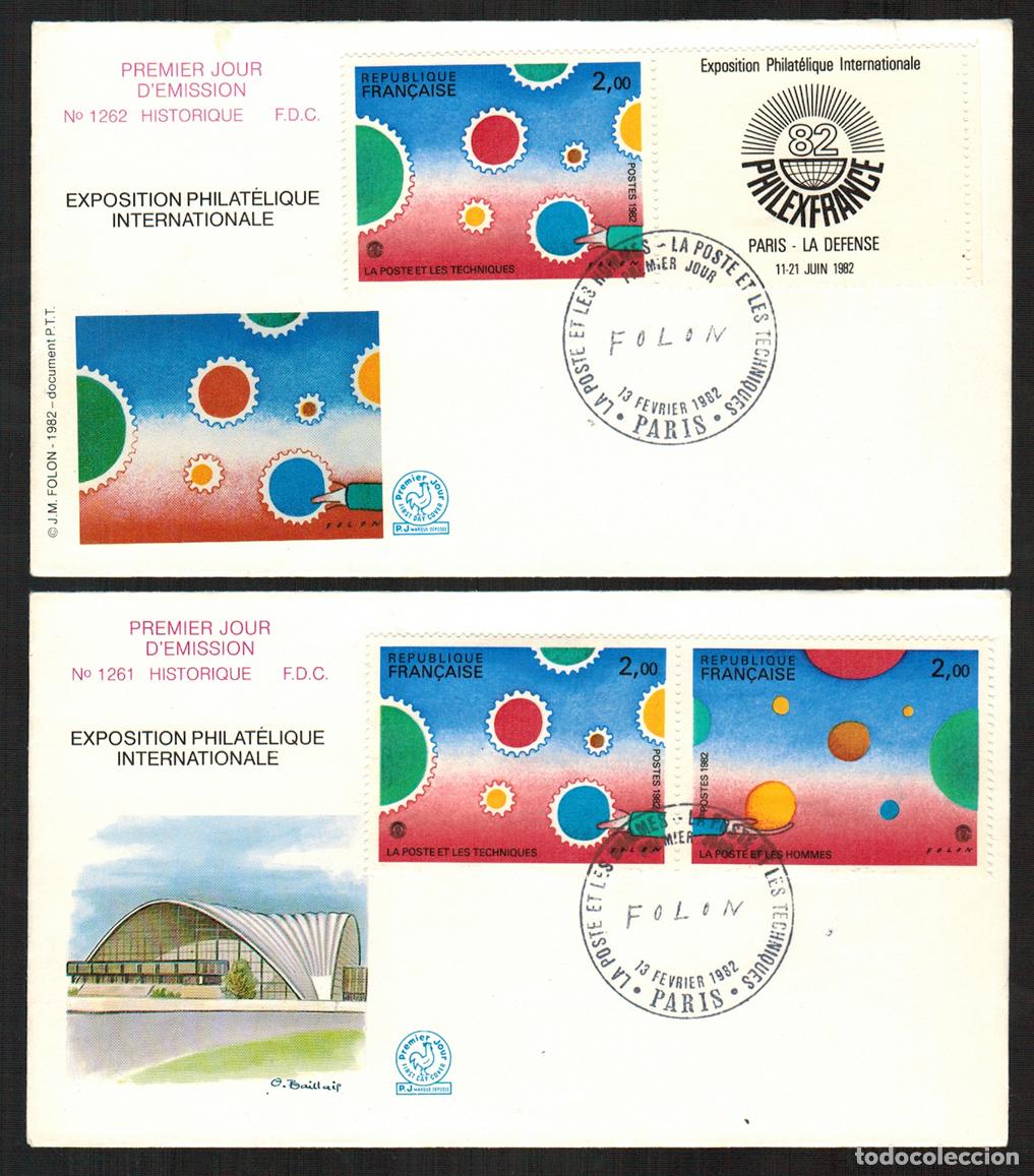 Stamps: Francia Sobres Primer Dia FDC Yvert 2199/2200 - Pintura 1982 - Folon