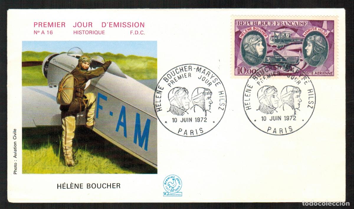 Stamps: Francia Sobres Primer Dia FDC Yvert Aereo 47 - Didier Daurat 1971 Paris - Avi&oacute;n