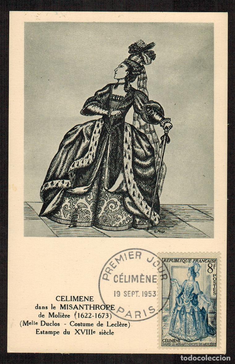 Francobolli: Francia - Carta Postal - Yvert 956 - Matasellos Especiales Paris 1953