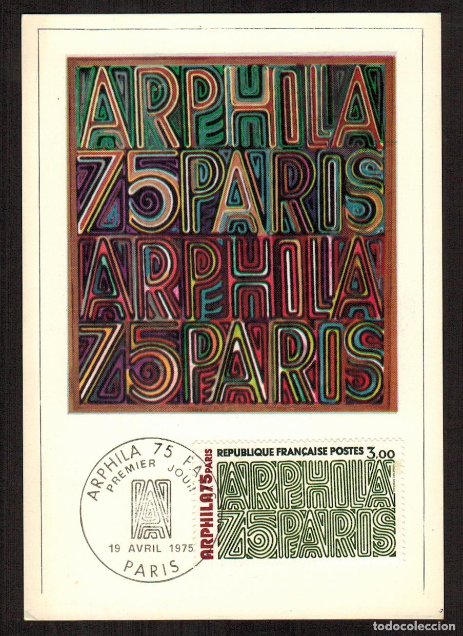 Francobolli: Francia - Carta Postal - Yvert 1832 - Matasellos Especiales Paris 1975