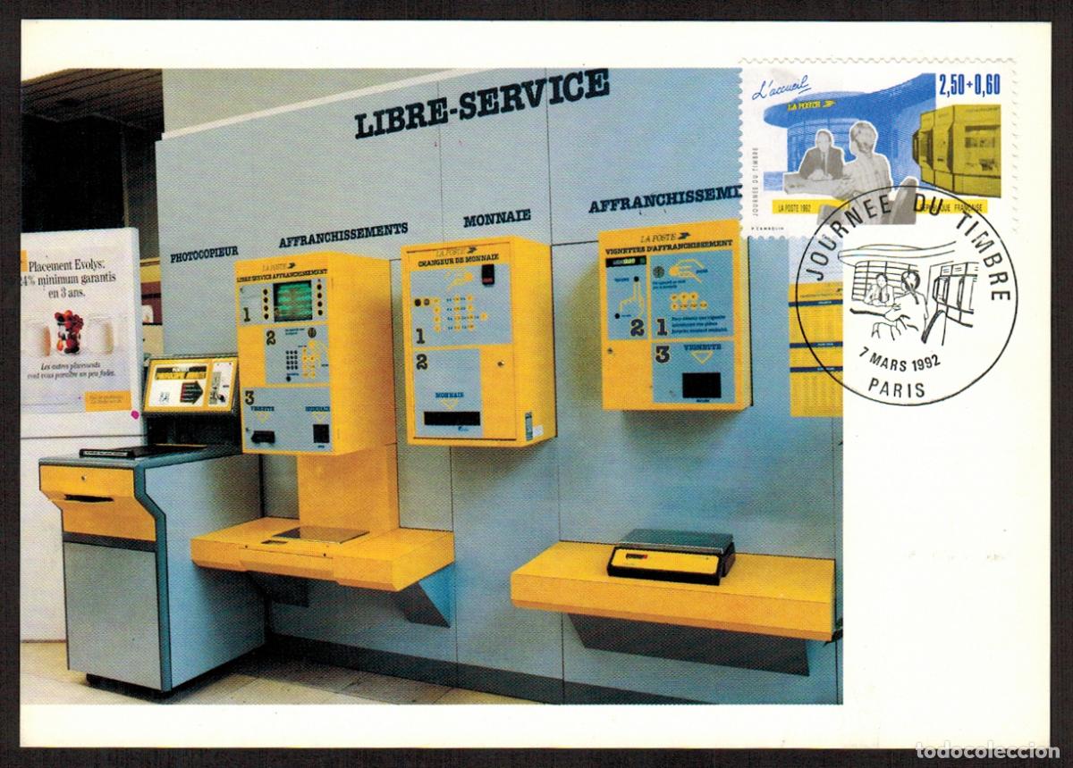 Francobolli: Francia - Carta Postal - Yvert 2743 - Matasello Especial - D&iacute;a del sello 1992 P