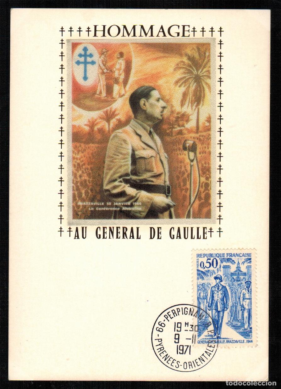Francobolli: Francia - Carta Postal - Yvert 1696 seda - general de gaulle - Perpignan