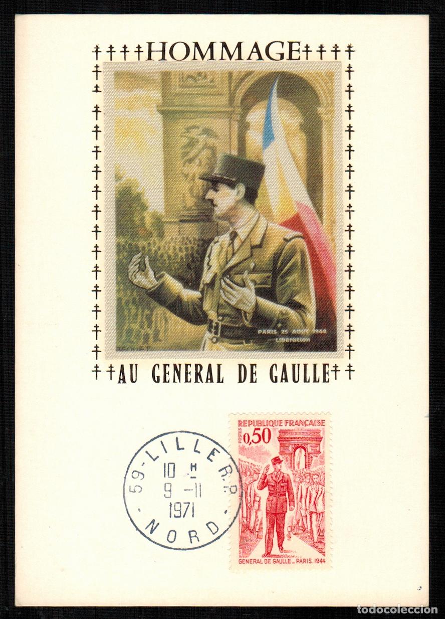 Francobolli: Francia - Carta Postal - Yvert 1696 seda - general de gaulle - Lille