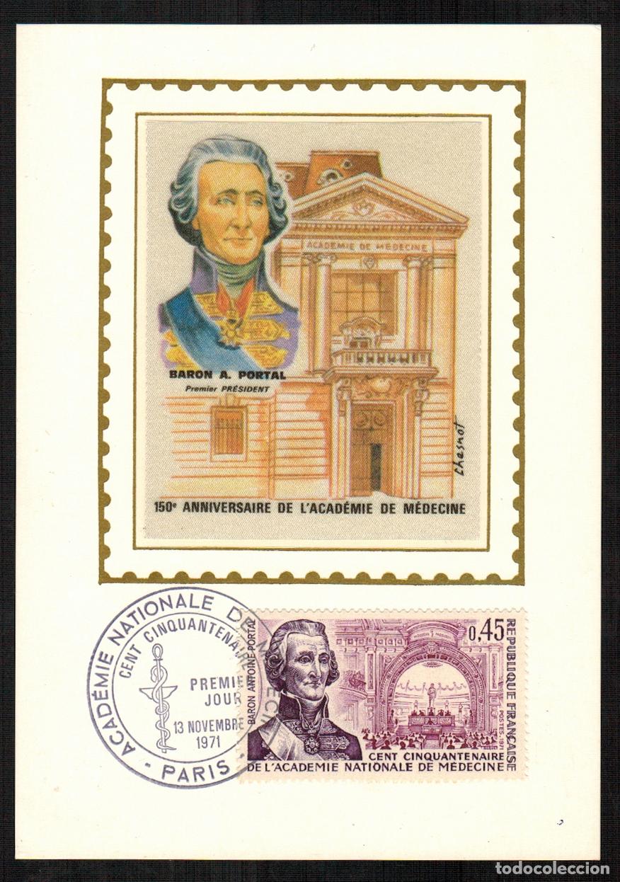 Francobolli: Francia - Carta Postal - Yvert 1699 seda - Academia de Medicina 1971
