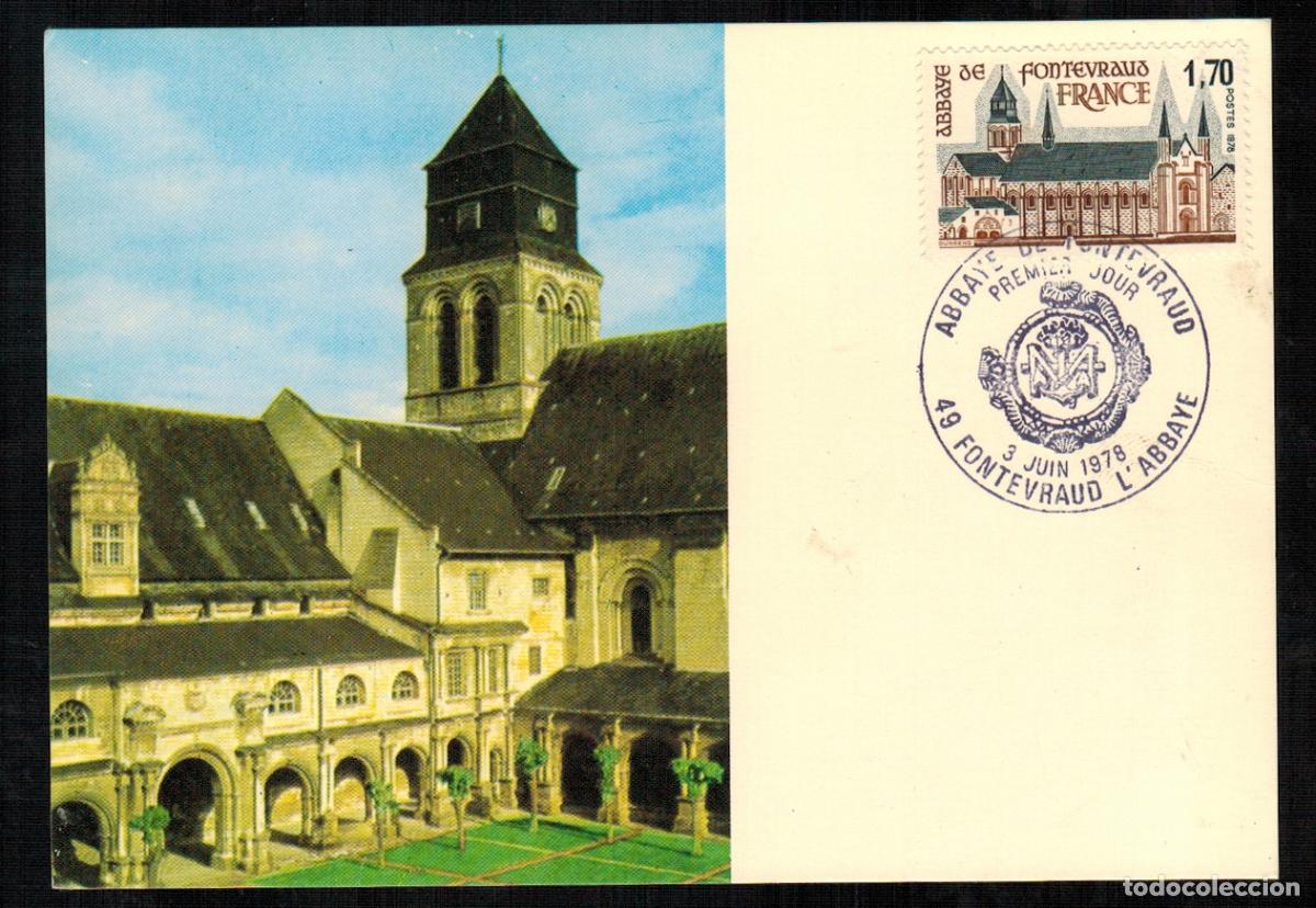 Selos: Francia - Carta Postal - Yvert 2002 - Abadia de fonteuraus Niza 1978