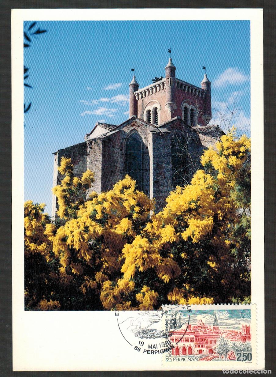 Selos: Francia - Carta Postal - Yvert 2698 - Iglesia de San Jacques Perpignan 1991