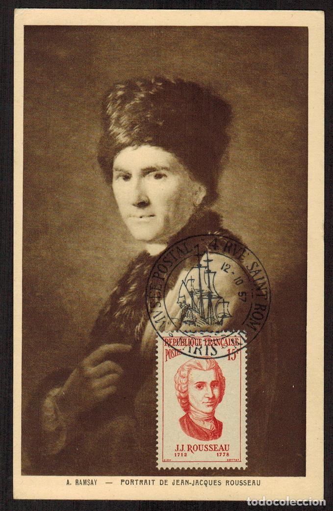 Selos: Francia - Carta Postal - Yvert 1084 - Matasello especial Barcos - Saint Romain P