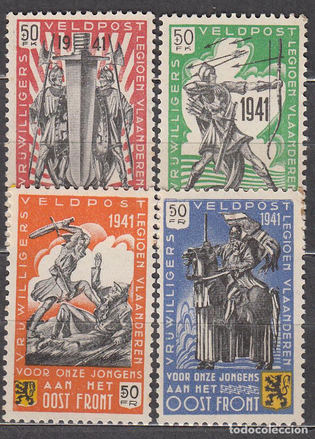 Selos: Francia Legi&oacute;n Belga Ocupaci&oacute;n Alemana en Francia 1941 Michel I/IV ** Mnh