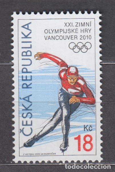 Selos: Chequia - Correo 2010 Yvert 552 ** Mnh Deportes - Olimpiada Invierno Vancouver