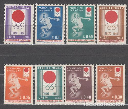 Timbres: Paraguay - Correo 1964 Yvert 742/6+A.373/5 ** Mnh Deportes. Olimpiadas de Tokyo