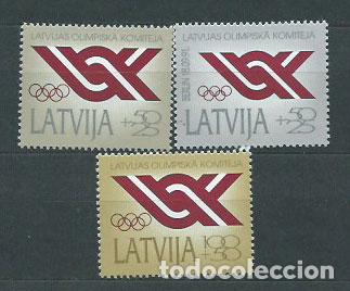 Timbres: Letonia - Correo 1991 Yvert 283/5 ** Mnh Deportes Comite Olimpico