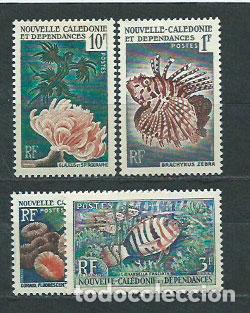 Timbres: Nueva Caledonia - Correo Yvert 291/4 ** Mnh Fauna. Peces