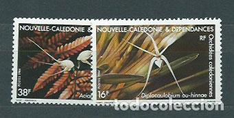 Timbres: Nueva Caledonia - Correo Yvert 488/9 ** Mnh Flores. Orquideas