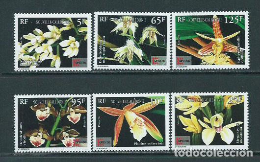 Timbres: Nueva Caledonia - Correo Yvert 714/9 ** Mnh Flora. Orquideas